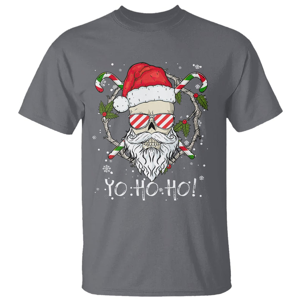 Christmas T Shirt Skull Santa Beard Sunglass Candy Cane TS09 Printyourwear