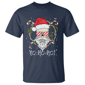 Christmas T Shirt Skull Santa Beard Sunglass Candy Cane TS09 Printyourwear