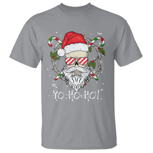 Christmas T Shirt Skull Santa Beard Sunglass Candy Cane TS09 Printyourwear