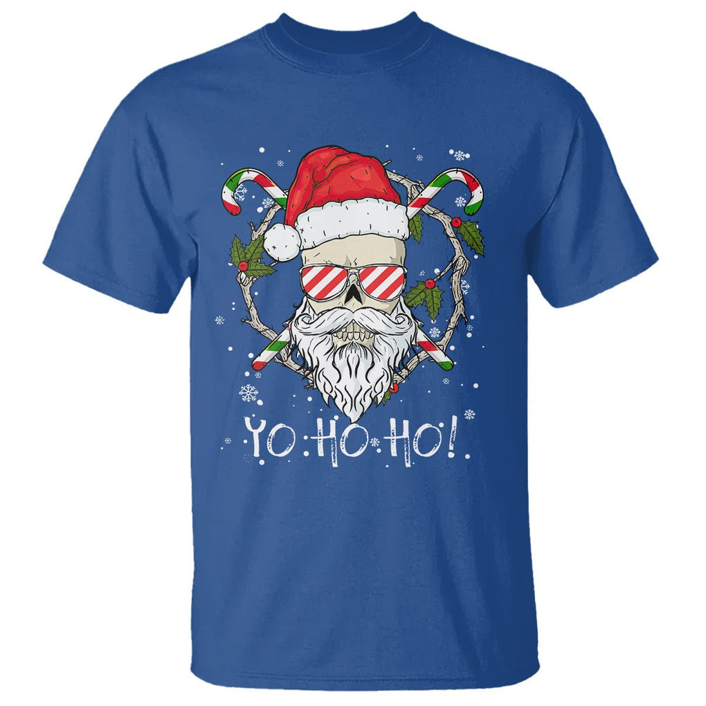 Christmas T Shirt Skull Santa Beard Sunglass Candy Cane TS09 Printyourwear