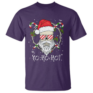 Christmas T Shirt Skull Santa Beard Sunglass Candy Cane TS09 Printyourwear