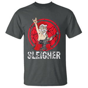 Christmas T Shirt Sleigher Santa Heavy Mental Music TS09 Printyourwear