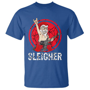 Christmas T Shirt Sleigher Santa Heavy Mental Music TS09 Printyourwear