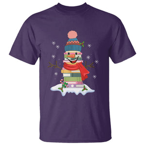 Christmas T Shirt Snowman Library Book Stack Winter Librarian TS09 Printyourwear