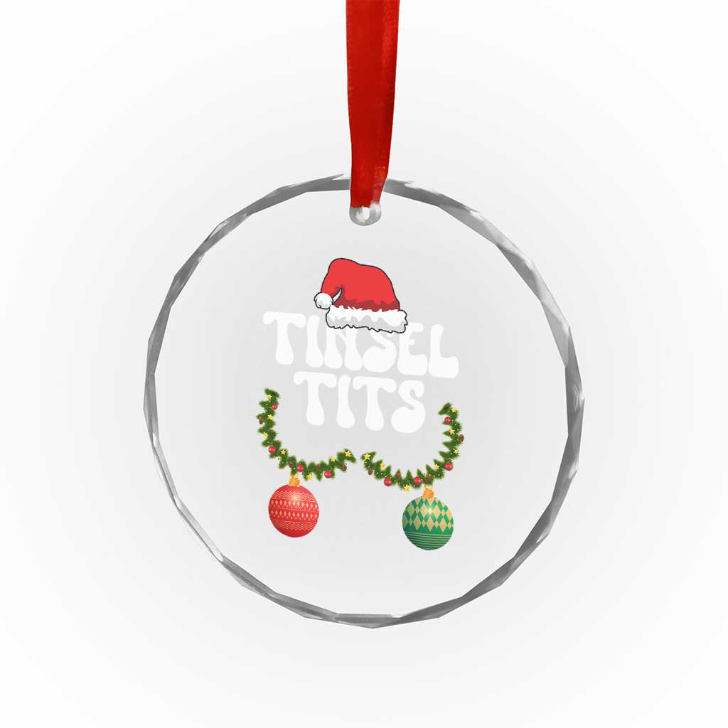 Christmas Tinsel Tits Crystal Glass Ornament Funny Xmas Couple Matching TS11 Print Your Wear