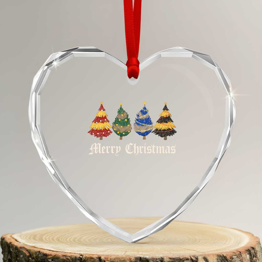 Christmas Tree Heart Crystal Glass Ornament Retro Wizard Trees Magical Cute Family Pajama TS10 Transparent Glass 3'' Heart Print Your Wear