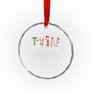 Christmas Twin Mama Claus Crystal Glass Ornament Pregnancy Announcement TS10 Print Your Wear