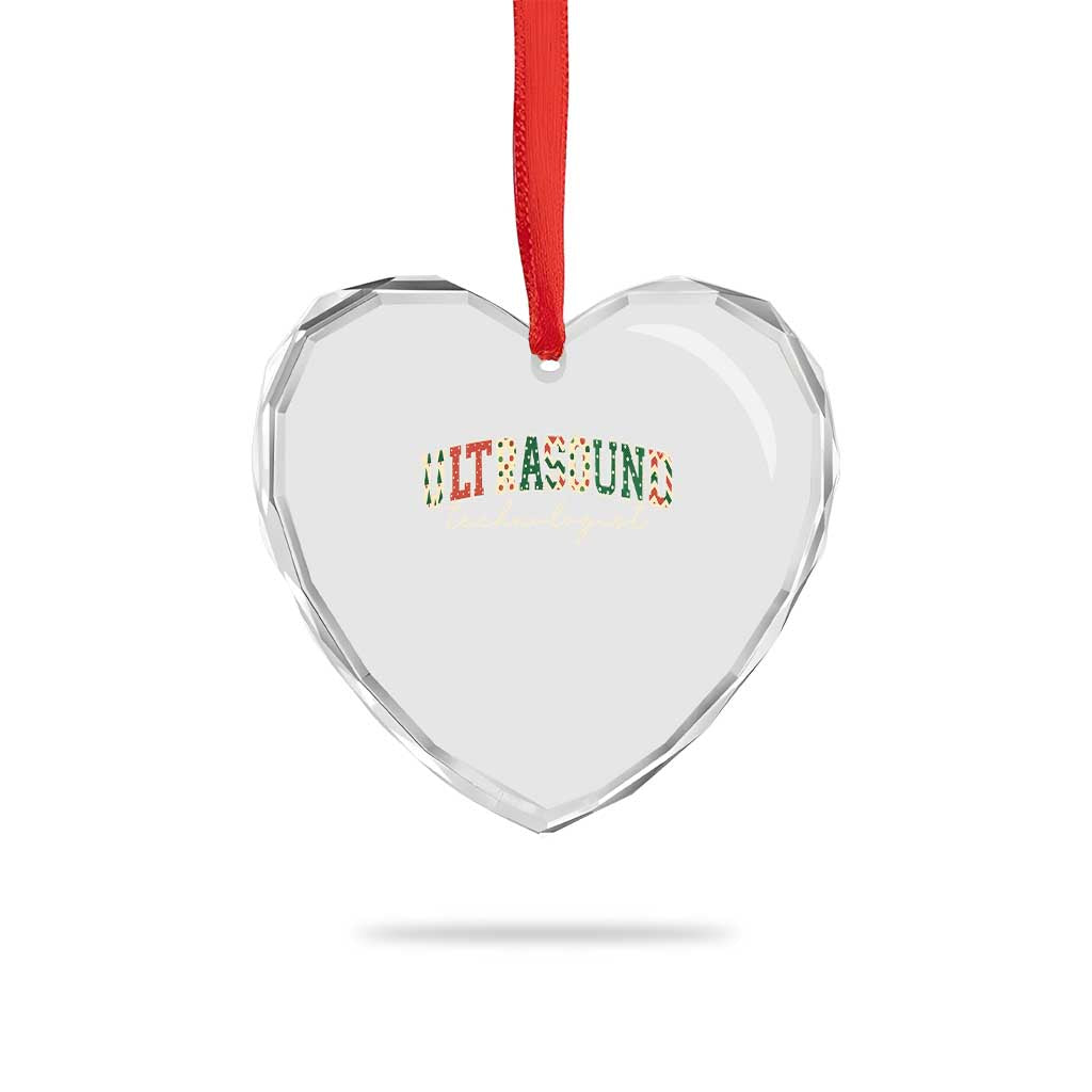 Christmas Ultrasound Technologist Heart Crystal Glass Ornament Sonographer Sonography Student Gift TS10 Print Your Wear
