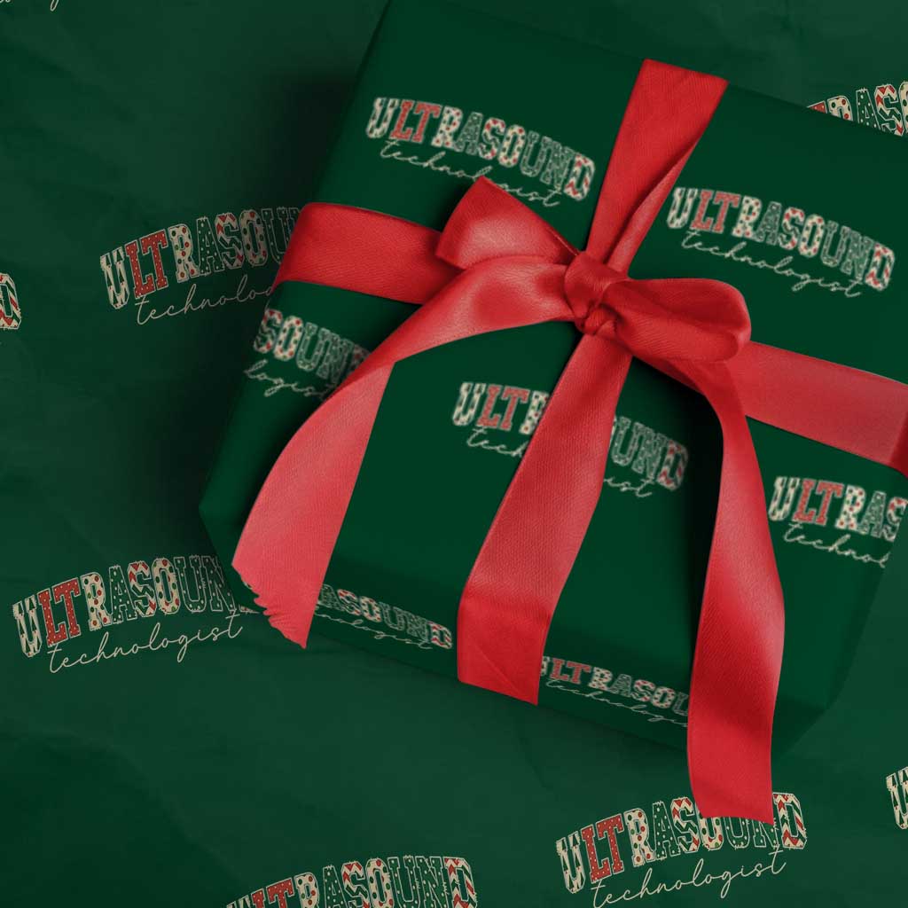 Christmas Ultrasound Technologist Wrapping Paper Roll Sonographer Sonography Student Gift TS10 Green Print Your Wear