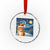 Christmas Van Gogh Cat Crystal Glass Ornament TS12 Transparent Glass 3'' Circle Print Your Wear