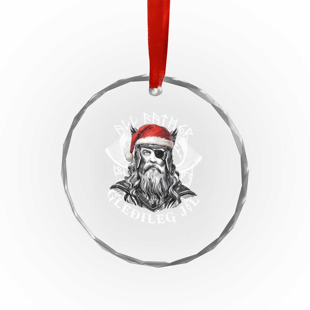 Christmas Viking Crystal Glass Ornament All Father Gledileg Jol Vintage Santa Odin TS11 Print Your Wear