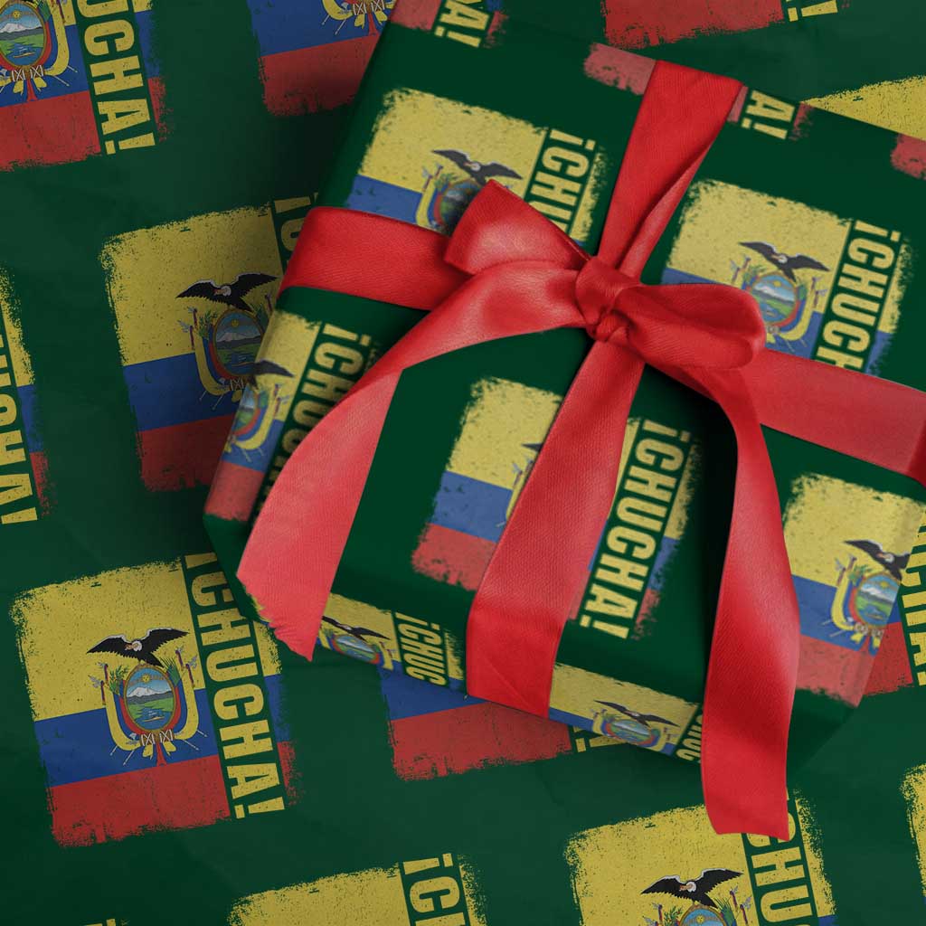 Chucha Funny Ecuadorian Slang Vintage Ecuador Flag Wrapping Paper Roll