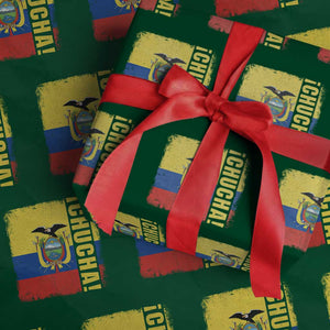 Chucha Funny Ecuadorian Slang Vintage Ecuador Flag Wrapping Paper Roll