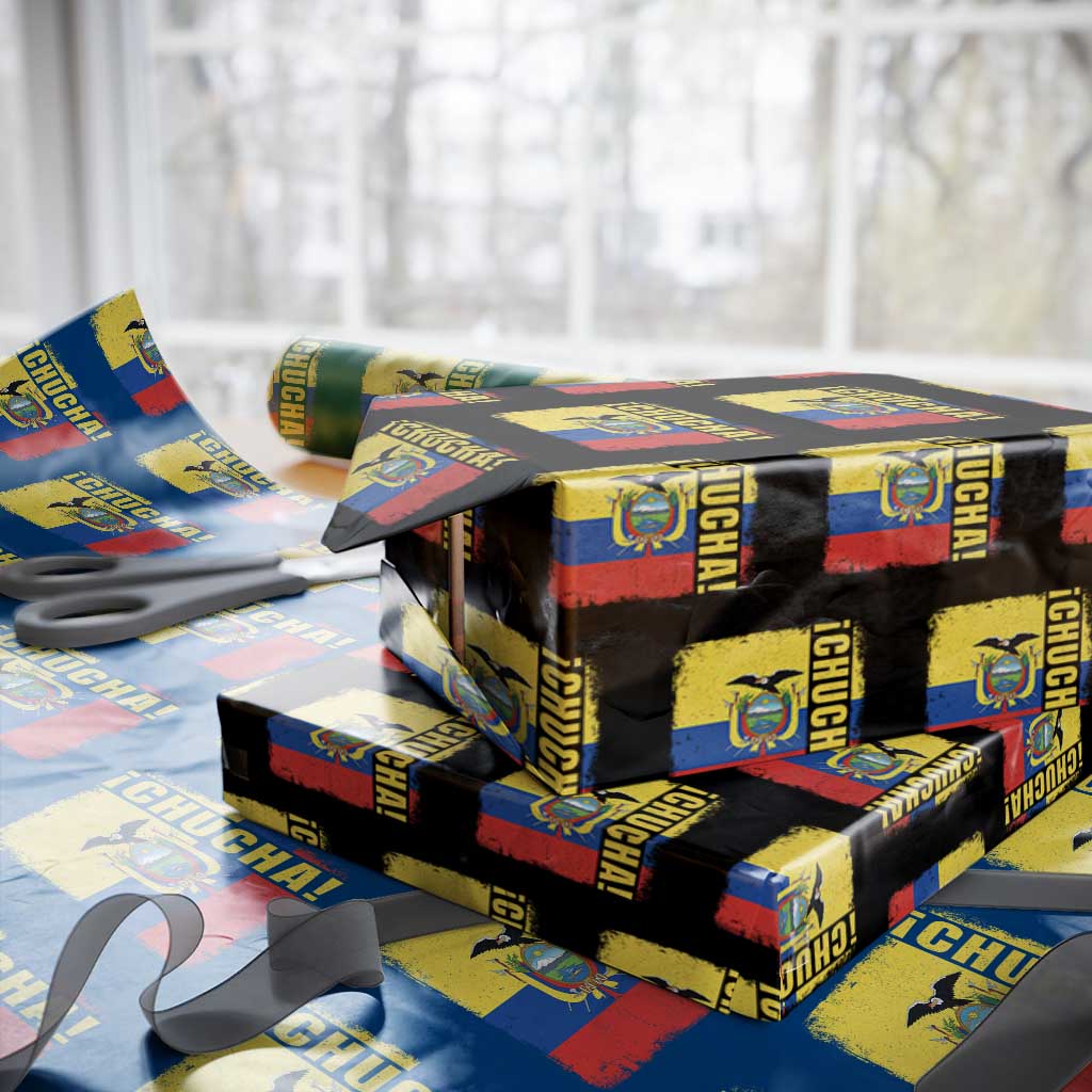 Chucha Funny Ecuadorian Slang Vintage Ecuador Flag Wrapping Paper Roll