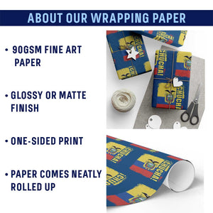 Chucha Funny Ecuadorian Slang Vintage Ecuador Flag Wrapping Paper Roll