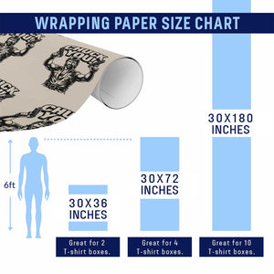 Chuck You Funny Action Legend Wrapping Paper Roll Tough Guy Meme Dual Guns Retro Humor for Patriotic Fans TS02 Print Your Wear
