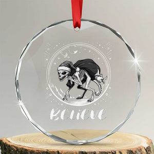 Chupacabra Crystal Glass Ornament Funny Believe Christmas Cryptid Gift TS12 Transparent Glass 3'' Circle Print Your Wear