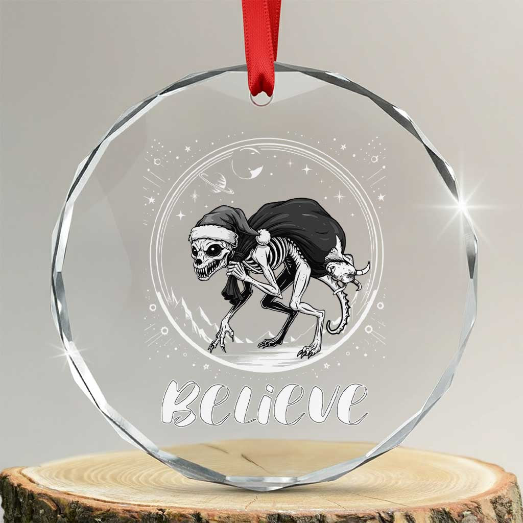 Chupacabra Crystal Glass Ornament Funny Believe Christmas Cryptid Gift TS12 Transparent Glass 3'' Circle Print Your Wear
