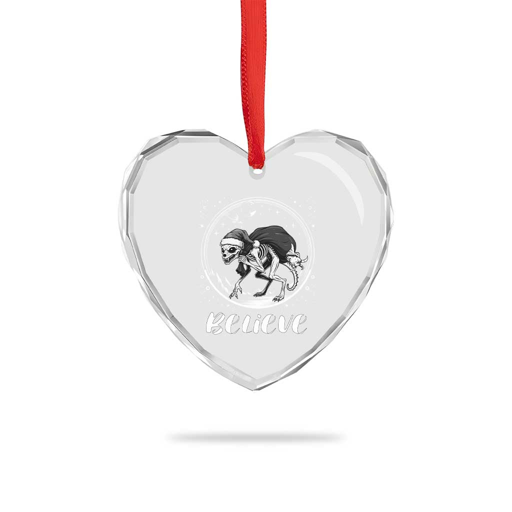 Chupacabra Heart Crystal Glass Ornament Funny Believe Christmas Cryptid Gift TS12 Print Your Wear
