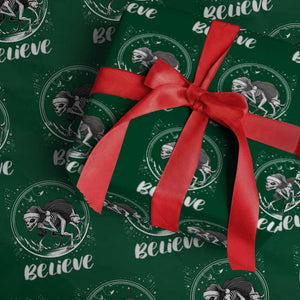 Chupacabra Wrapping Paper Roll Funny Believe Xmas Cryptid Gift TS12 Green Print Your Wear