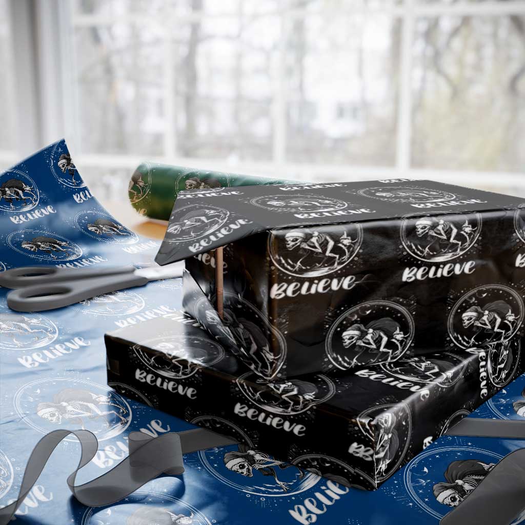 Chupacabra Wrapping Paper Roll Funny Believe Xmas Cryptid Gift TS12 Black Print Your Wear