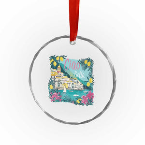 Ciao Bella Italy Amalfi Coast Crystal Glass Ornament Lemons and Florals Nostalgic Village TS02 Print Your Wear