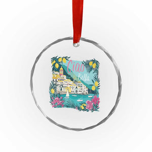 Ciao Bella Italy Amalfi Coast Crystal Glass Ornament Lemons and Florals Nostalgic Village TS02 Print Your Wear