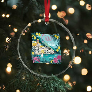 Ciao Bella Italy Amalfi Coast Crystal Glass Ornament Lemons and Florals Nostalgic Village TS02 Print Your Wear