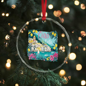 Ciao Bella Italy Amalfi Coast Crystal Glass Ornament Lemons and Florals Nostalgic Village TS02 Print Your Wear