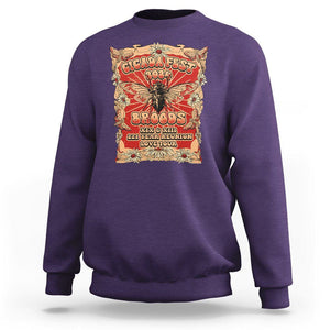 Cicada Fest 2024 Sweatshirt Broods XIII & XIX 221 Year Reunion Tour TS09 Purple Print Your Wear