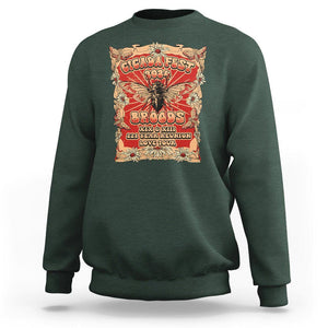 Cicada Fest 2024 Sweatshirt Broods XIII & XIX 221 Year Reunion Tour TS09 Dark Forest Green Print Your Wear