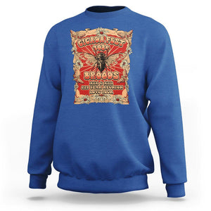 Cicada Fest 2024 Sweatshirt Broods XIII & XIX 221 Year Reunion Tour TS09 Royal Blue Print Your Wear