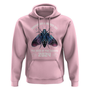Cicada Lover Hoodie Broods XIII & XIX The Year Of The Cicadas 2024 TS09 Light Pink Print Your Wear