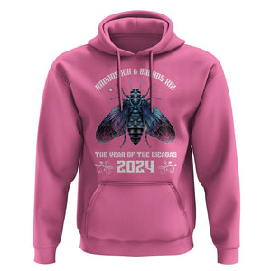 Cicada Lover Hoodie Broods XIII & XIX The Year Of The Cicadas 2024 TS09 Azalea Print Your Wear