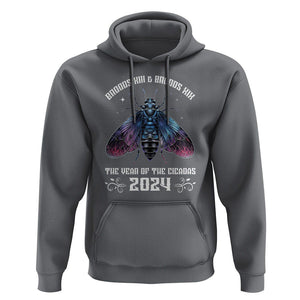 Cicada Lover Hoodie Broods XIII & XIX The Year Of The Cicadas 2024 TS09 Charcoal Print Your Wear