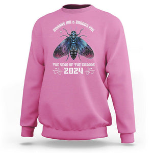 Cicada Lover Sweatshirt Broods XIII & XIX The Year Of The Cicadas 2024 TS09 Azalea Print Your Wear