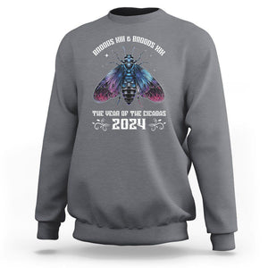 Cicada Lover Sweatshirt Broods XIII & XIX The Year Of The Cicadas 2024 TS09 Charcoal Print Your Wear