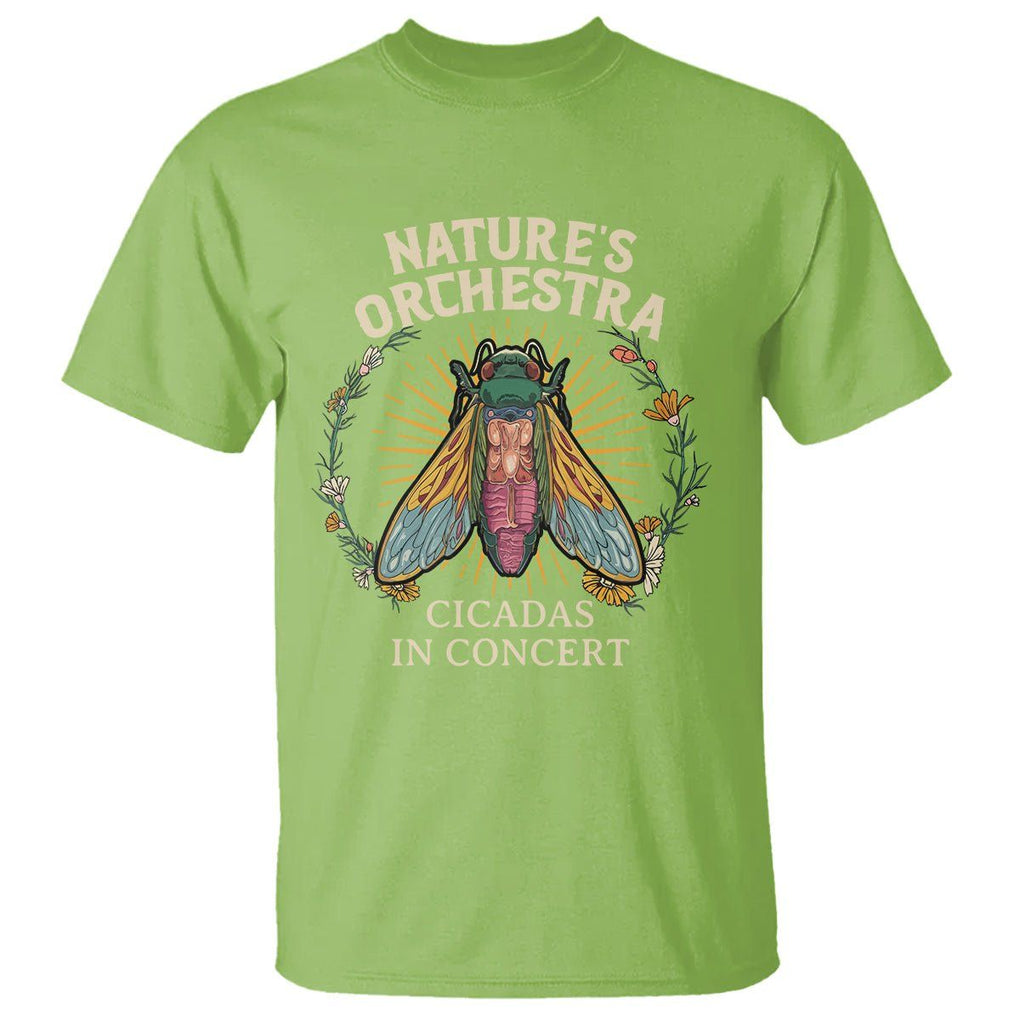 Cicada Lover T Shirt Nature's Orchestra Cicadas Concert TS09 Lime Print Your Wear
