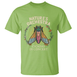 Cicada Lover T Shirt Nature's Orchestra Cicadas Concert TS09 Lime Print Your Wear