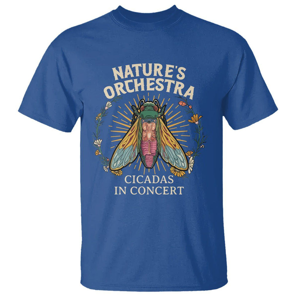 Cicada Lover T Shirt Nature's Orchestra Cicadas Concert TS09 Royal Blue Print Your Wear