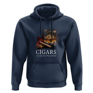 Cigar Lover Hoodie Not A Habit But A Peace of Mind TS09 Navy Print Your Wear