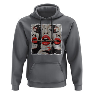 Cigar Lover Hoodie Roll It Lick It Smoke It Pretty Lady Smoking Smoker TS09 Charcoal Print Your Wear