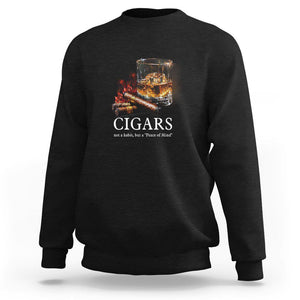 Cigar Lover Sweatshirt Not A Habit But A Peace of Mind TS09 Black Print Your Wear