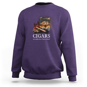 Cigar Lover Sweatshirt Not A Habit But A Peace of Mind TS09 Purple Print Your Wear