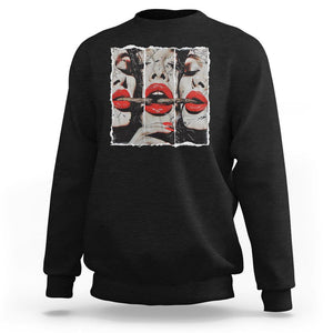 Cigar Lover Sweatshirt Roll It Lick It Smoke It Pretty Lady Smoking Smoker TS09 Black Print Your Wear