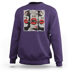 Cigar Lover Sweatshirt Roll It Lick It Smoke It Pretty Lady Smoking Smoker TS09 Purple Print Your Wear