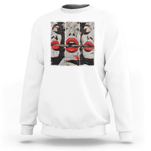 Cigar Lover Sweatshirt Roll It Lick It Smoke It Pretty Lady Smoking Smoker TS09 White Print Your Wear