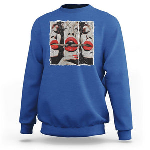 Cigar Lover Sweatshirt Roll It Lick It Smoke It Pretty Lady Smoking Smoker TS09 Royal Blue Print Your Wear
