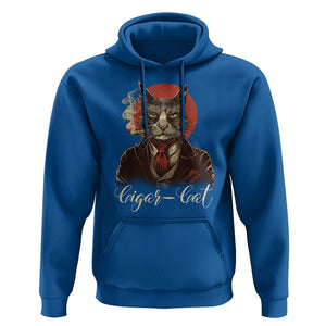 Cigar Smoker Cat Lover Cigarcat Hoodie TS09 Royal Blue Print Your Wear