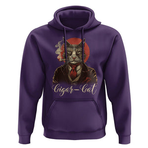 Cigar Smoker Cat Lover Cigarcat Hoodie TS09 Purple Print Your Wear